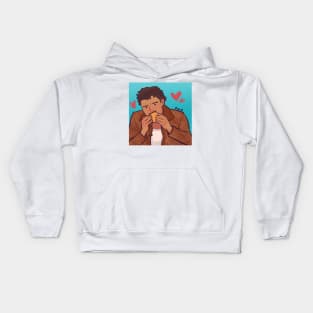 Pedro Pascal eating bread with avocado Kids Hoodie